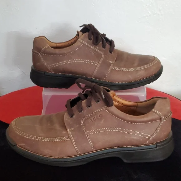Ecco | Shoes | Ecco Fusion 2 Tie Brown Leather Shoes Size 46  display picture 1